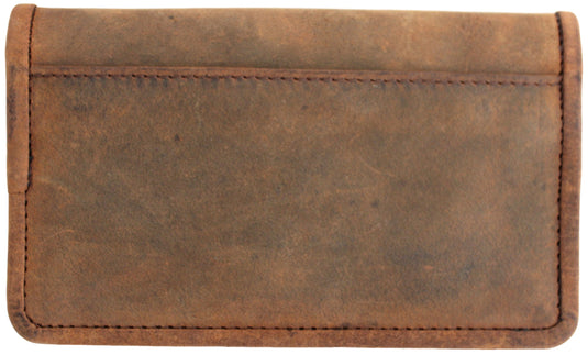Quality Full Grain Vintage Leather Tobacco Pouch Style: 12035. BROWN. Compact Size.