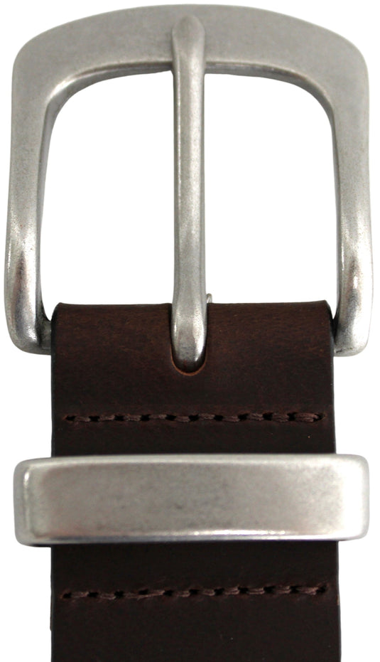 Solid Brass Buckle and Keeper. Quality Full Grain Genuine Leather Belt.