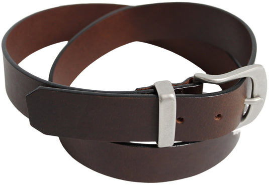 Solid Brass Buckle and Keeper. Quality Full Grain Genuine Leather Belt.