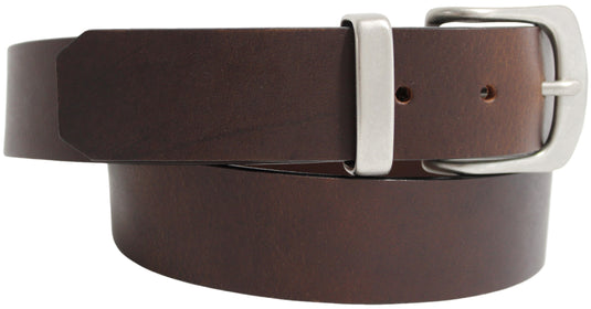 Solid Brass Buckle and Keeper. Quality Full Grain Genuine Leather Belt.