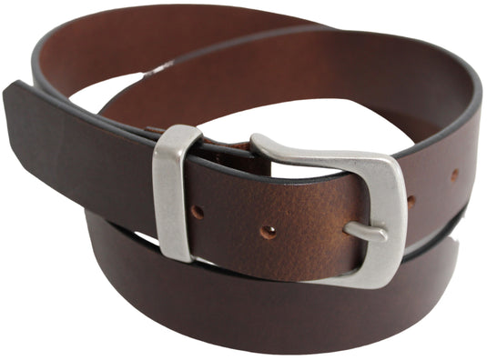 Solid Brass Buckle and Keeper. Quality Full Grain Genuine Leather Belt.