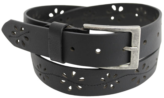 Genuine Leather Floral Belt 41038.