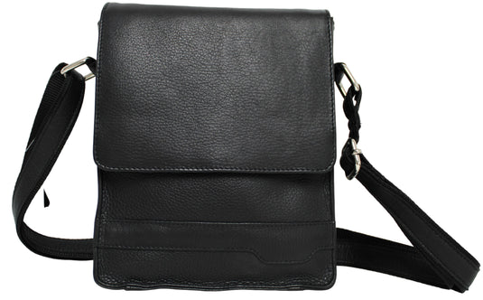Quality Full Grain Hunter Leather Shoulder/Crossbody Bag. Style No: 51020.