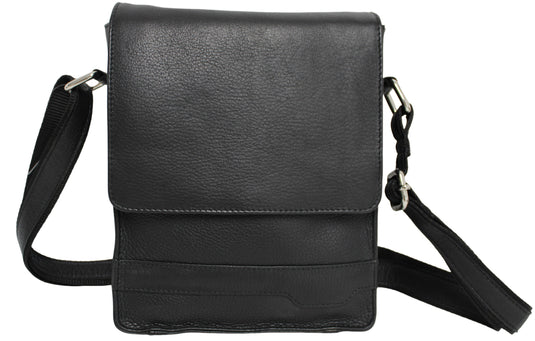 Quality Full Grain Hunter Leather Shoulder/Crossbody Bag. Style No: 51020.