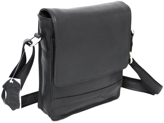 Quality Full Grain Hunter Leather Shoulder/Crossbody Bag. Style No: 51020.