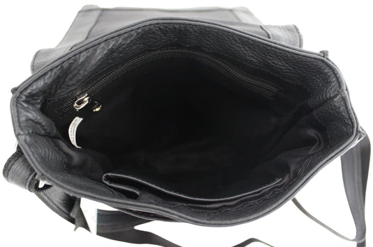 Quality Full Grain Hunter Leather Shoulder/Crossbody Bag. Style No: 51020.