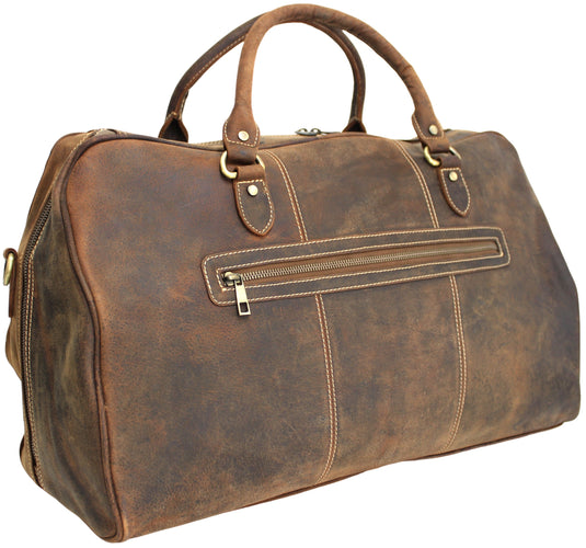 Weekender Bag, Large Travel Duffel Bag Genuine Leather, Carry on Overnight Bag.