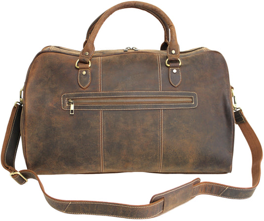 Weekender Bag, Large Travel Duffel Bag Genuine Leather, Carry on Overnight Bag.