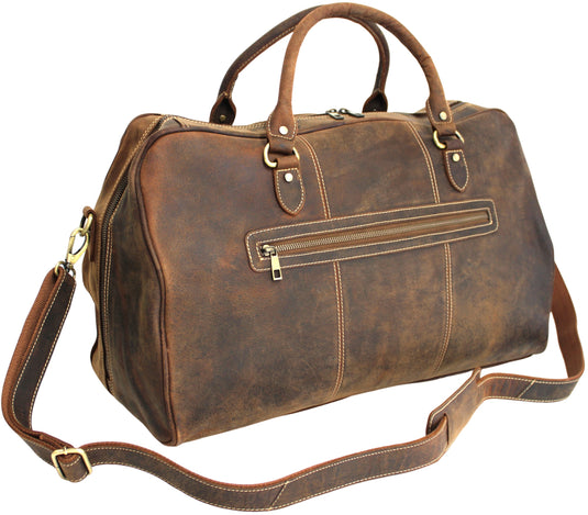 Weekender Bag, Large Travel Duffel Bag Genuine Leather, Carry on Overnight Bag.