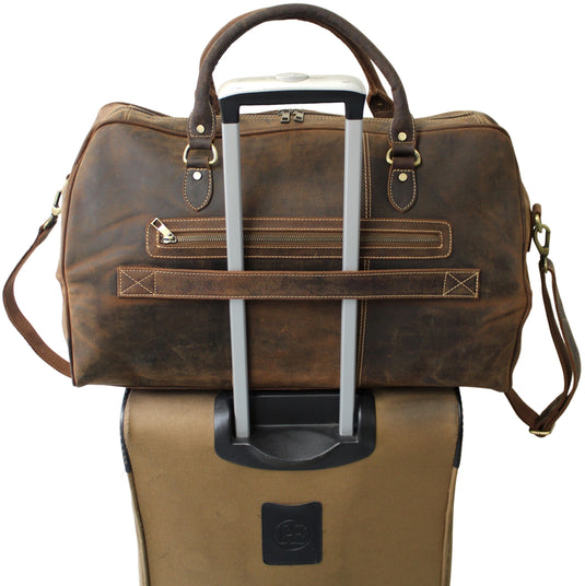 Weekender Bag, Large Travel Duffel Bag Genuine Leather, Carry on Overnight Bag.