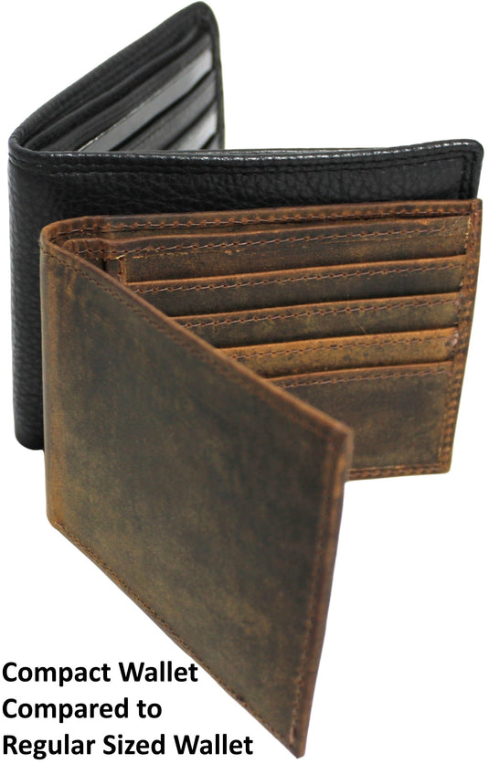 RFID Genuine Leather Wallet. Colours: Black or Brown. Style No: 11043