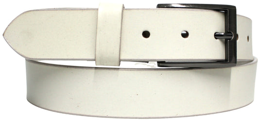 Quality Full Grain Leather Belt. Colour: White. Style No: 41011.