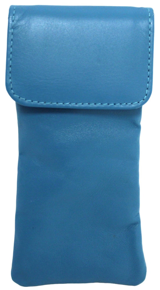 Glasses Case with Genuine Leather and Padding. Colours: Black, brown and red. Style: 11036 Hide & Chic
