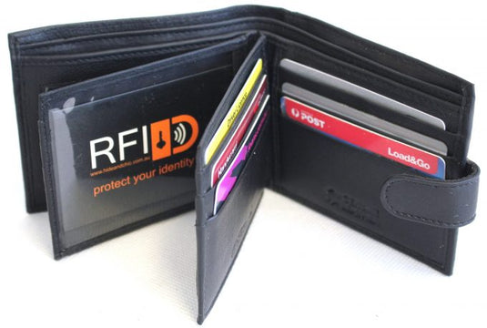 Quality Hide Leather Wallet. Style 11004 Black 12004 Brown  Hide & Chic