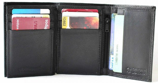 Personalised Monogrammed Wallet in Gold, Silver or Black Embossed. Hide & Chic
