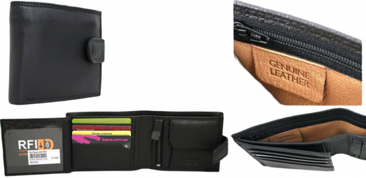 Quality Full Grain Cow Hide Leather Wallet. Style: 11020 Hide & Chic