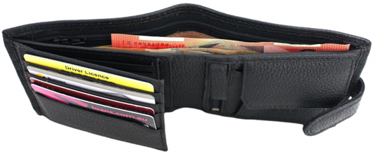 Quality Full Grain Cow Hide Leather Wallet. Style: 11020 Hide & Chic