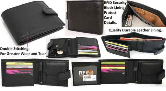 Quality Full Grain Cow Hide Leather Wallet. Style: 11020 Hide & Chic