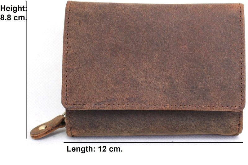 Ladies Genuine Leather Purse. RFID Protected Red, Black or Brown. Style: 23053. Florentino