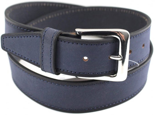 Hide & Chic Full Grain Leather Men’s Belt. Colour: Navy. Style 41024