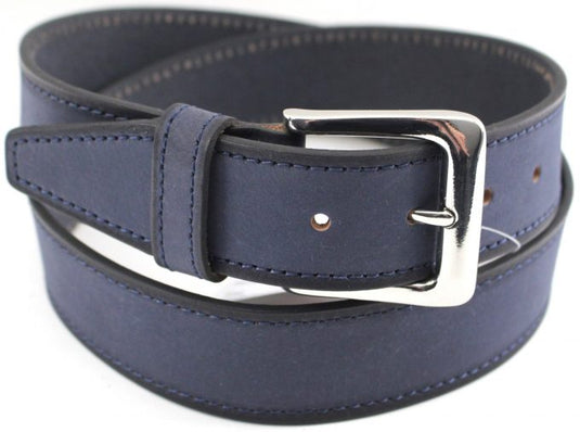 Hide & Chic Full Grain Leather Men’s Belt. Colour: Navy. Style 41024