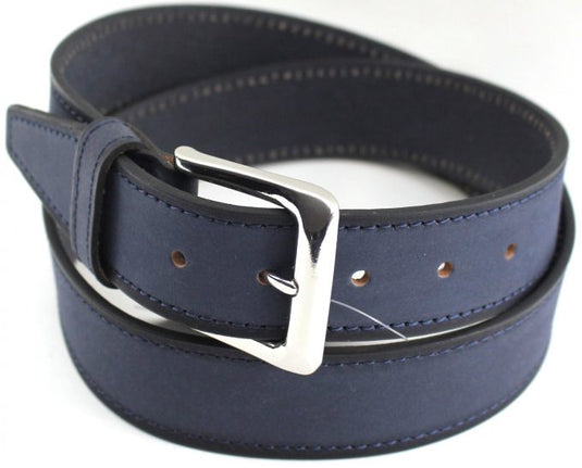 Hide & Chic Full Grain Leather Men’s Belt. Colour: Navy. Style 41024