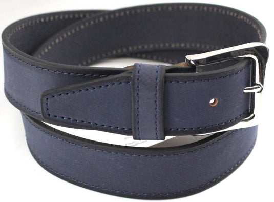 Hide & Chic Full Grain Leather Men’s Belt. Colour: Navy. Style 41024