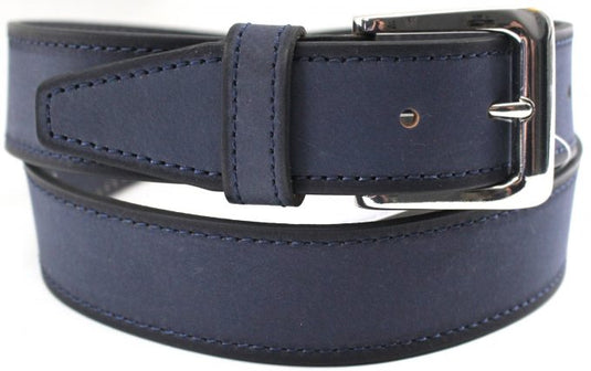 Hide & Chic Full Grain Leather Men’s Belt. Colour: Navy. Style 41024