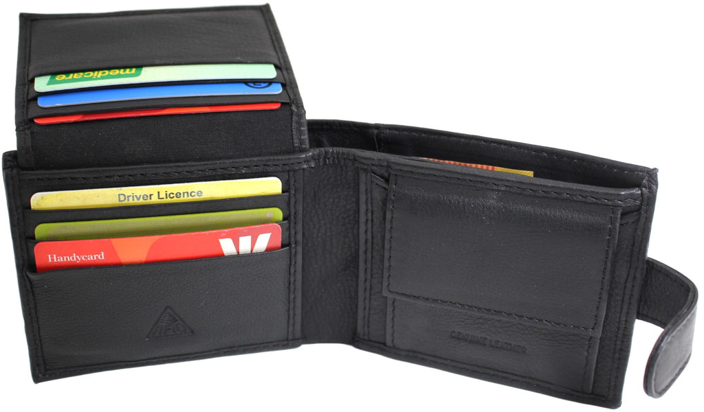 RFID Genuine Leather Wallet. Colours: Black. Brown. Tan. Style No: 11039