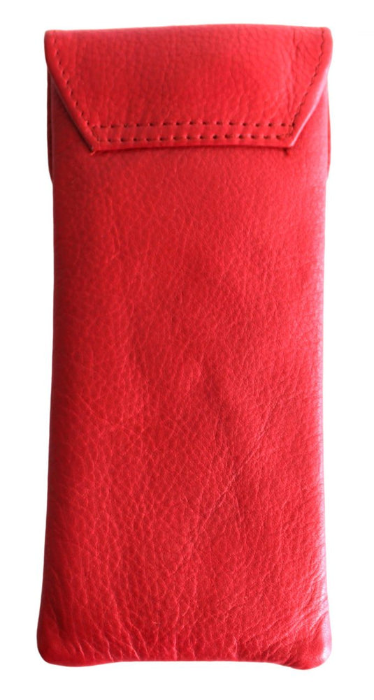 Glasses Case with Genuine Leather and Padding. Colours: Black, brown and red. Style: 11036 Hide & Chic