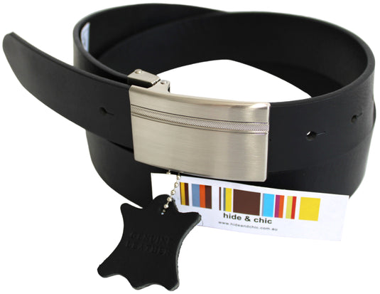 Hide & Chic Full Grain Leather Men’s Belt. Style 41025