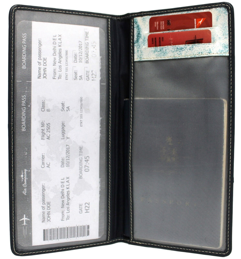 Quality Full Grain Genuine Leather Passport Holder / Travel Wallet.